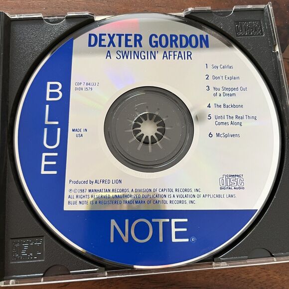 Dexter Gordon A Swingin' Affair CD 1987 Blue Note CDP 7 84133 2 - Picture 5 of 8
